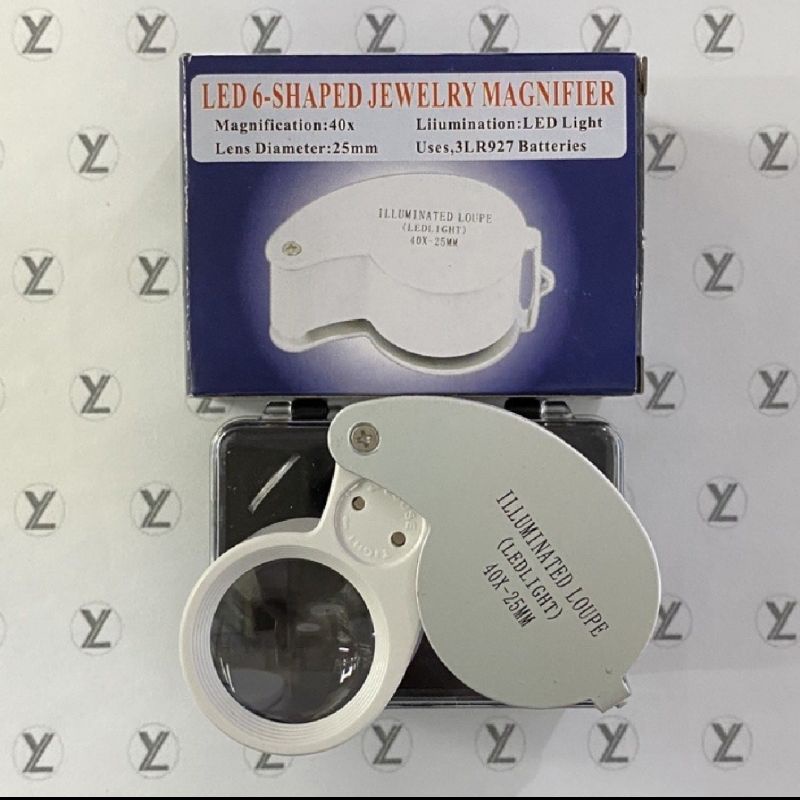 MG21011 Loupe LED Light Kaca Pembesar Magnifier 40X25MM