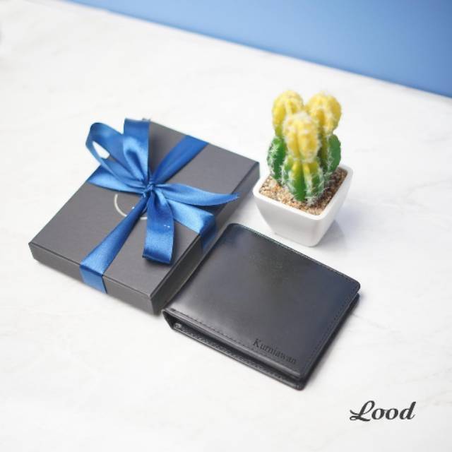 DOMPET LANDSCAPE PRIA KULIT ASLI ORIGINAL 100% KEREN LIPAT PENDEK WALLET - GRATIS CUSTOM UKIR NAMA