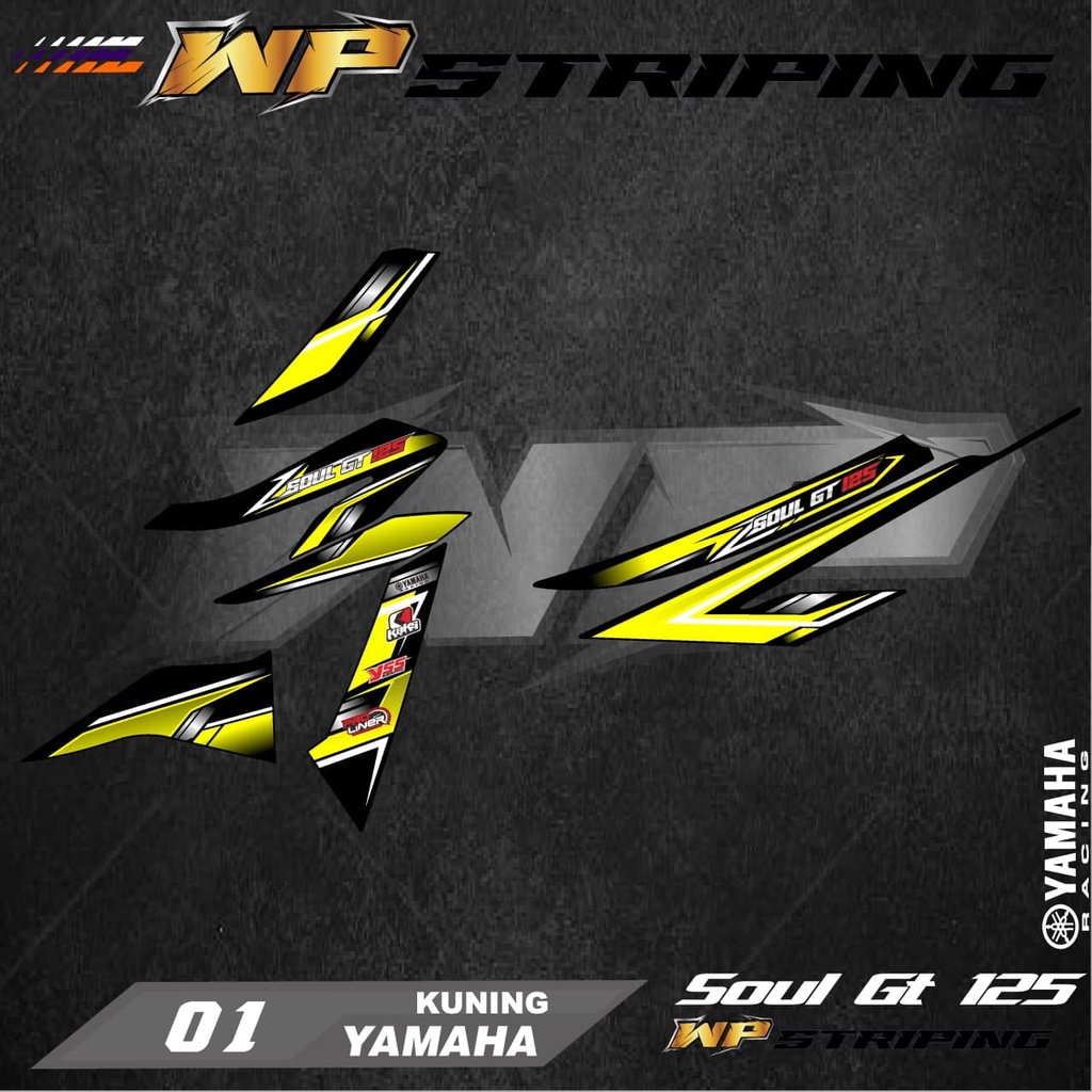 Stiker Striping MIO SOUL GT 125 / Sticker Variasi List Skotlet Motor Yamaha MIO GT SOUL GT 125 / 01