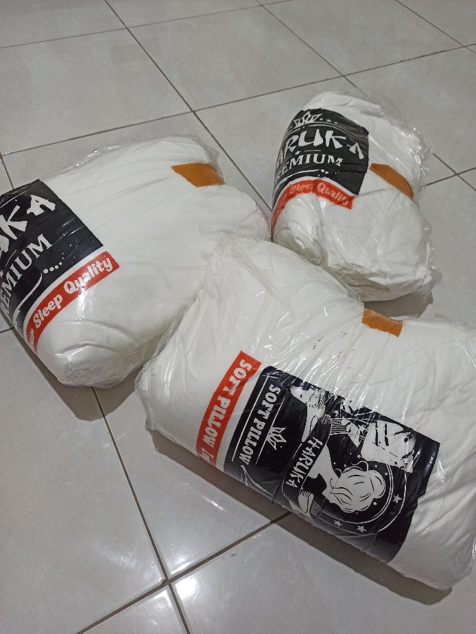 Satu Paket 2 Bantal & 1 Guling Haruka, Bantal Hotel Nyaman Berkualitas Termurah