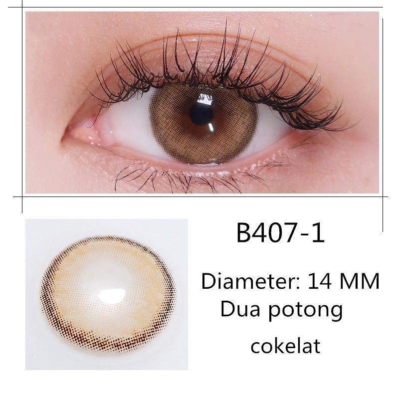 Softlens kode B407 polos natural B407-1 B407-3 B407-5