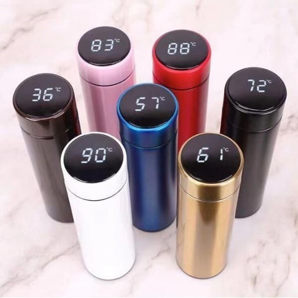 Sgmshop Tumbler Air Panas Dingin Stainless Stell Led Display Thermos LED SUHU