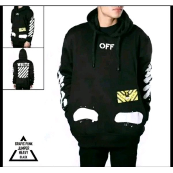 jaket sweater hoodie white off
