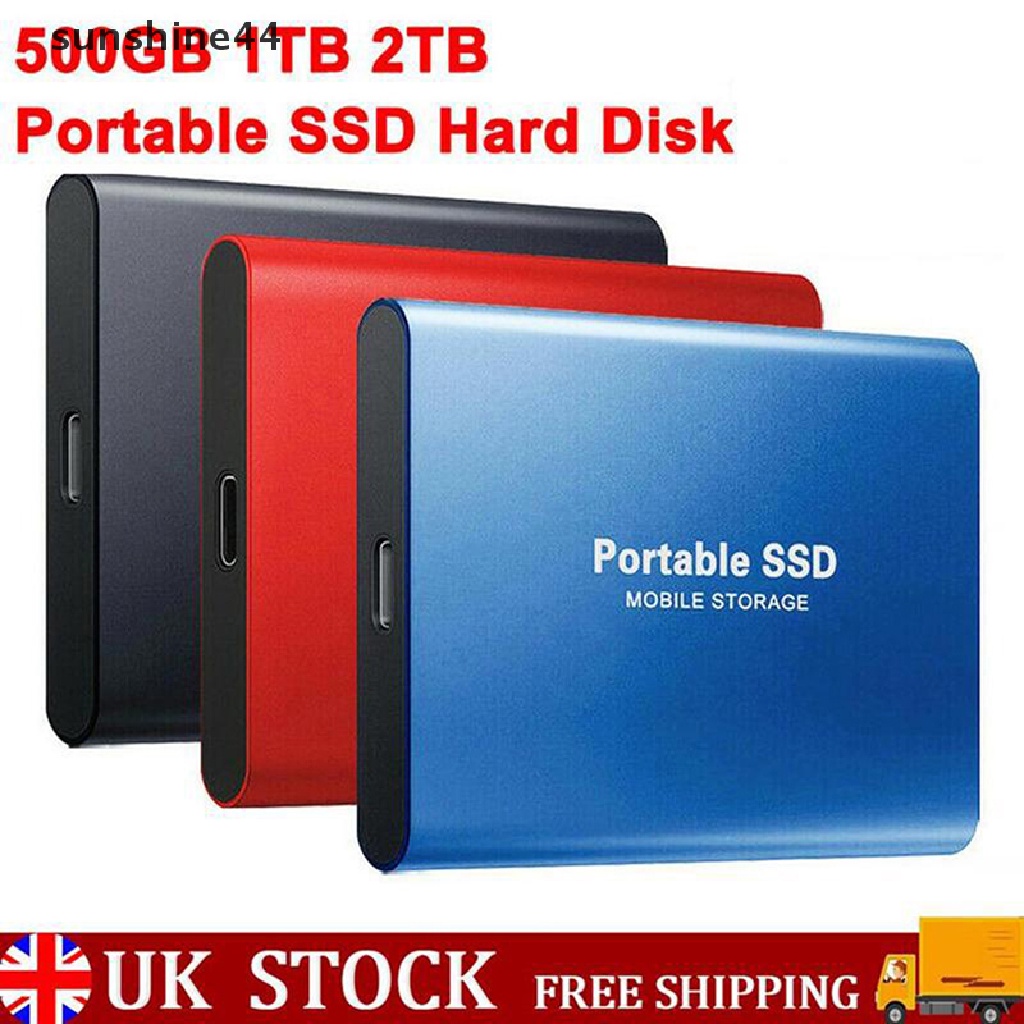 Sunshine Hard Disk SSD 4TB / 2TB / 1TBGB Portable Usb 3.1 Tipe C