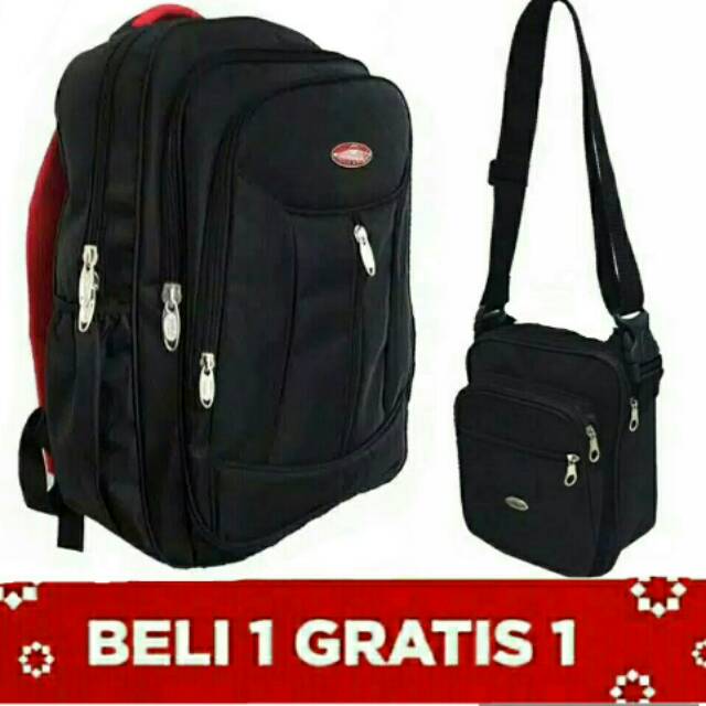 Tas Gendong Pria Polo Global 9608 Coklat Ransel Laptop Cowok Laki Laki Stylish Trendy