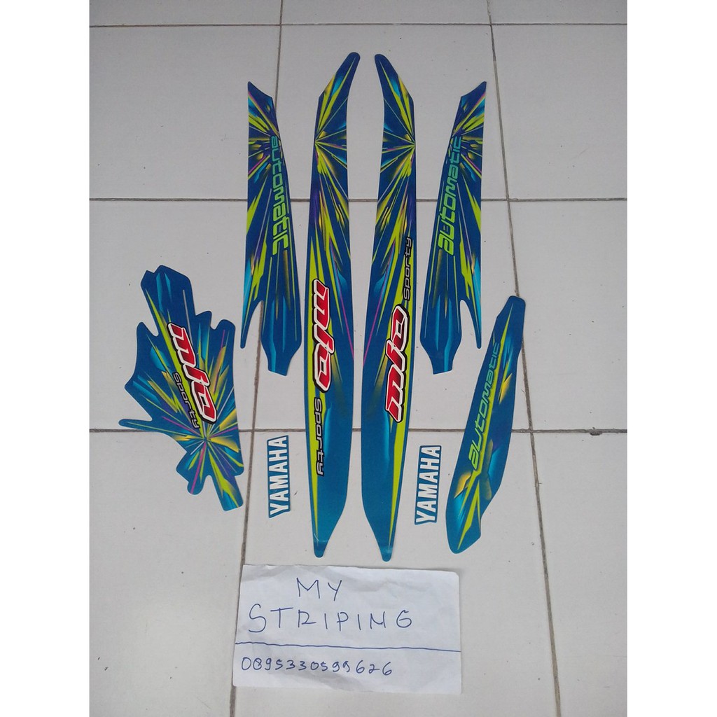 Stiker Mio Sporty 2008 biru