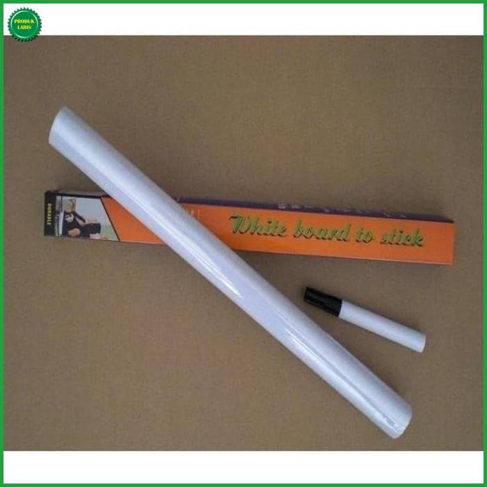 

8Y6G5F- Whiteboard Wallpaper Dinding Sticker Papan Tulis Plus Marker 45Cmx2M - White Board 6T4R4Y-