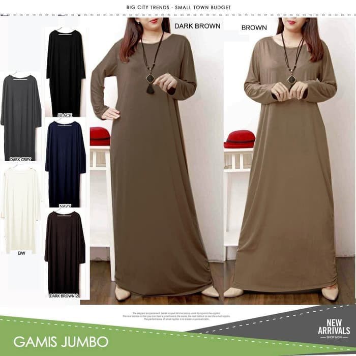 Gamis Wanita Terbaru Casual Dress Muslimah Jubah Syari Kekinian  XO214 Gamis Spandek Jumbo Gamis J