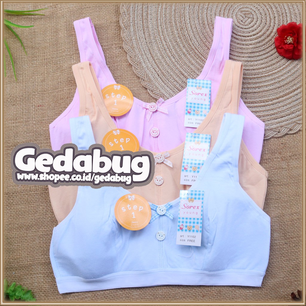 Sorex Young Y 1102 Miniset Anak Remaja Y1102 Step 1 Freesize Tanpa Kawat Pita kancing