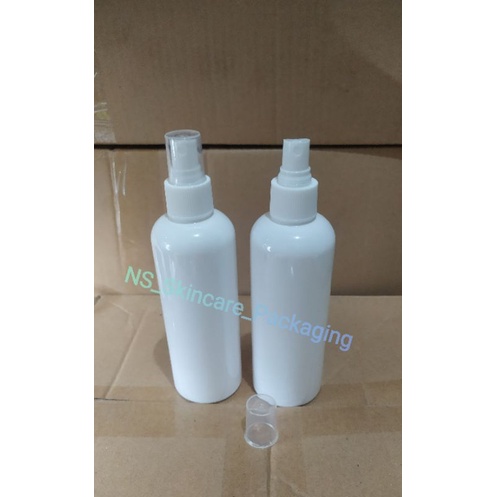 Botol spray 250ml bening atau putih tutup putih