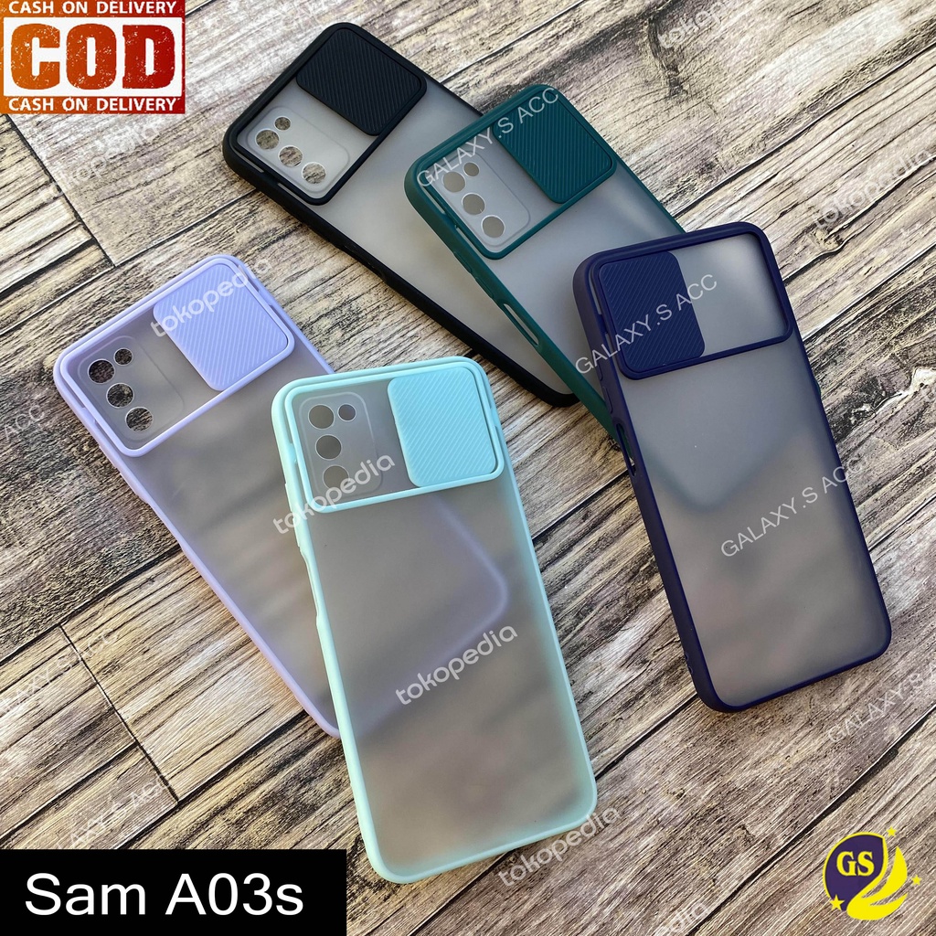 Samsung A03 Core A52S A03s M22 A22 M32 4G M12 A32 4G A52 A72 A02 A02S A12 Slide Case Protection Camera Matte Candy Sliding Softcase Casing