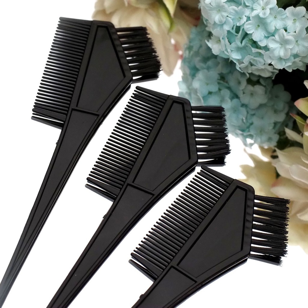 Sisir Kuas Cat Rambut Aplikator Semir Rambut Sisir Cat Rebonding Smoothing Plastik Hitam Hair Dye Comb Styling Murah