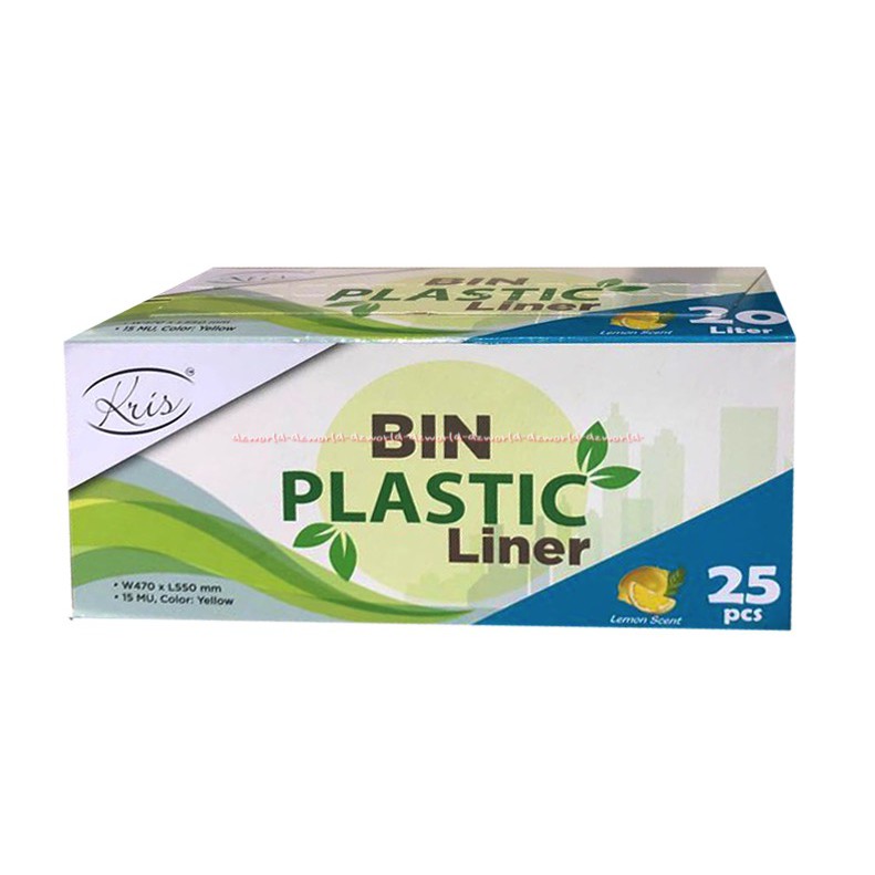 Kris Bin Plastik Liner 20Litter Plastik Tempat Sampah Kantong Sampah Plastic Aroma Lemon Ukuran 25pcs 20L Plastic Bag Krisbin Krisbow 20 Liter 20 L