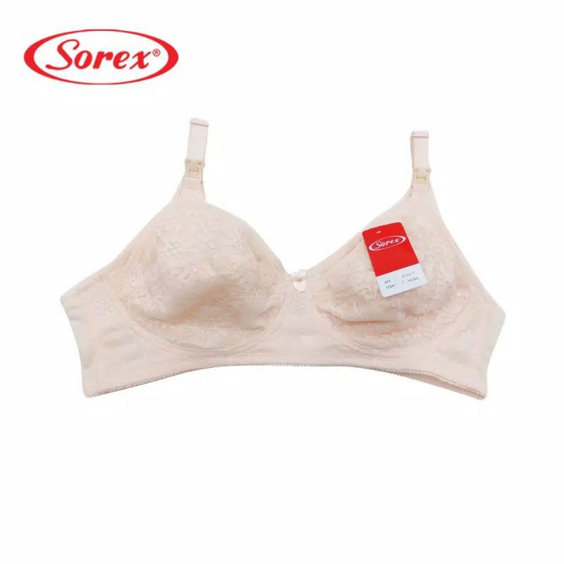 01017 Sorex Bra Menyusui Tanpa Kawat, Tanpa Busa Setara Cup C Kait 2 Motif Brukat Nursing Bra