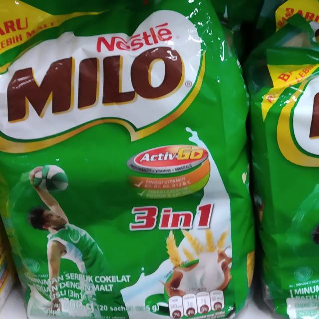 

Nestle milo serbuk coklat 700gr 20sachet x35gr