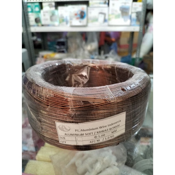 KAWAT BONSAI ALUMINIUM UKURAN 1 - 6MM KAWAT BONSAI SOFT MAROON ENAMEL