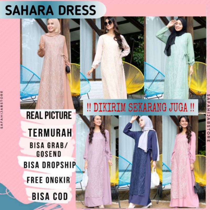 SAHARA DRESS LEBARAN / BUSUI FRIENDLY / DRESS KONDANGAN / DRESS PESTA