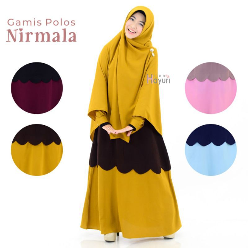 Gamis Polos Nirmala by Hijab Hayuri