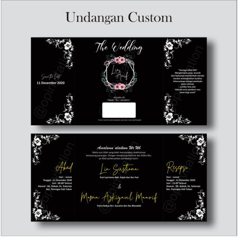 

undangan custom murah
