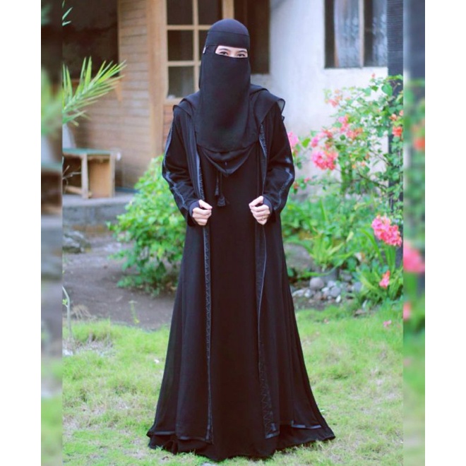 Gamis Hitam Abaya Arab List - Abaya Outer Abaya Turki