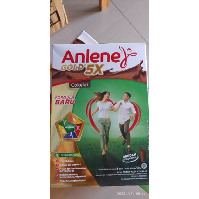 Anlene Gold 5X Coklat 250 Gram