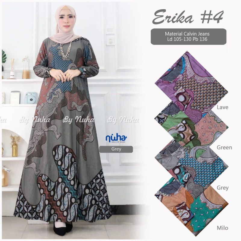 Erika Dress//Dress Wanita//Dress Muslim//Dress Daily//Gamis Wanita//Gamis Muslim