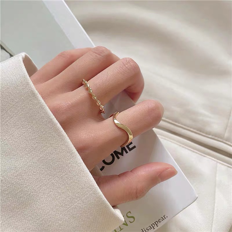 Korean Ring Female New Ring Ins Fashion Simple DIY Ring DIY Set Ornament Accessories Gift