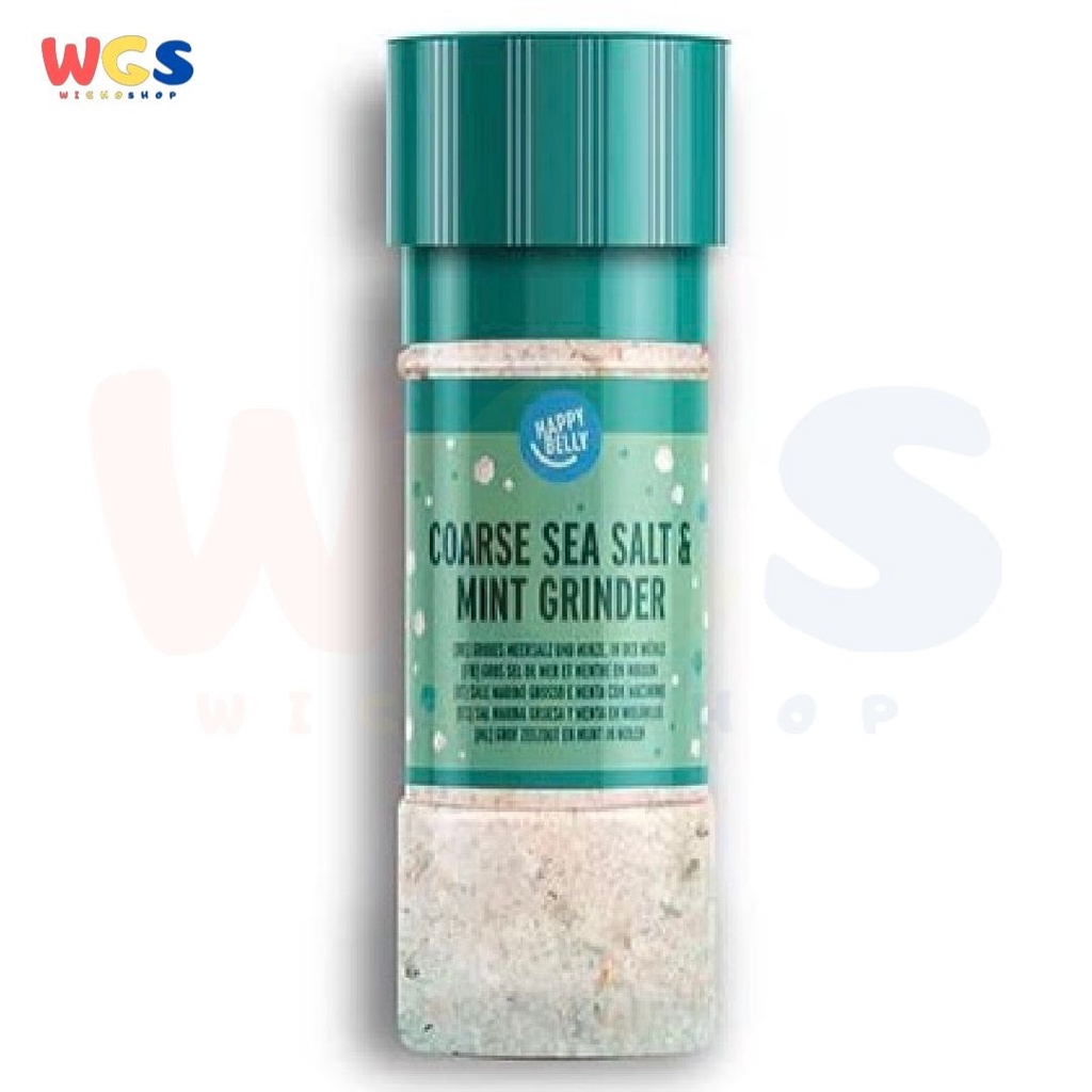 Happy Belly Coarse Sea Salt &amp; Mint Grinder 60g - Garam Laut