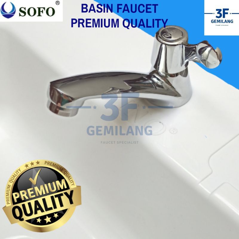 Sofo - Kran Wastafel Putaran Engkol ELEGAN 1/2 INCH PREMIUM QUALITY