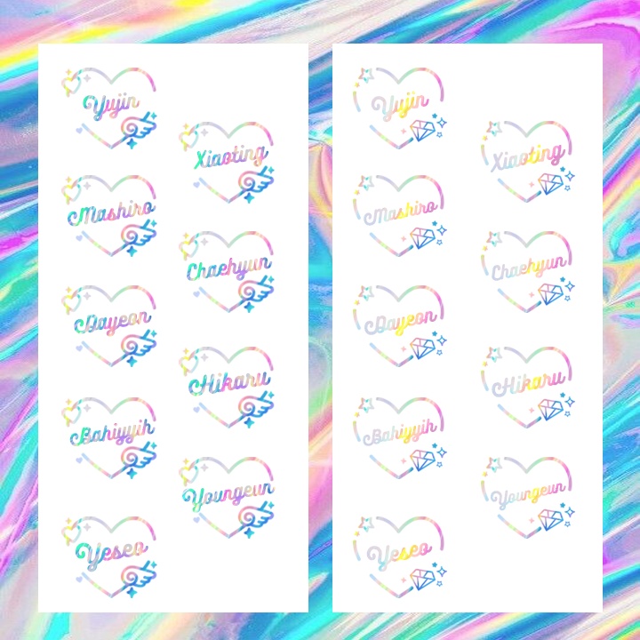 (MIN. 3PCS) STICKER KEP1ER HOLOGRAM DECO FANMADE STIKER HIASAN LIGHTSTICK LAPTOP HANDPHONE MURAH