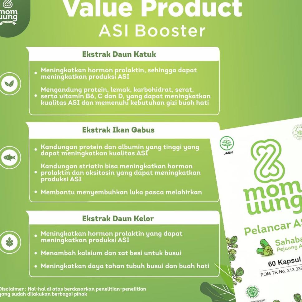 ぶ MOM UUNG ASI Booster / Kelorcap MOM UUNG Herbal ❅