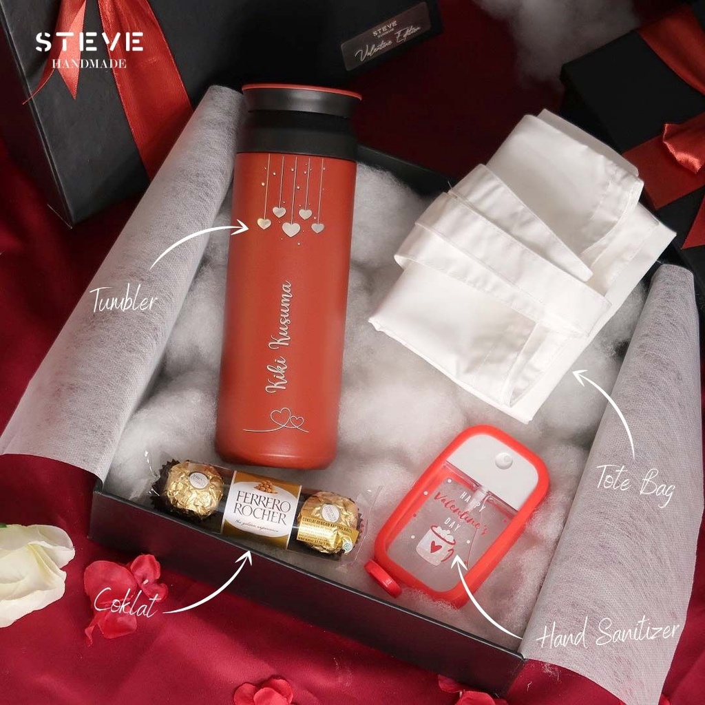 Gift Set Valentine 2 Couple Anniversary Hampers Hadiah Kado Pacar Steve handmade