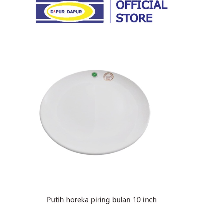 P5810, Putih horeka piring bulan 10 inch