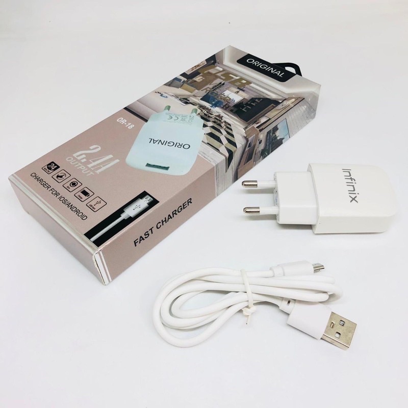 SEN-CHARGER INFINIX MICRO OR-18 NEW 2.4A