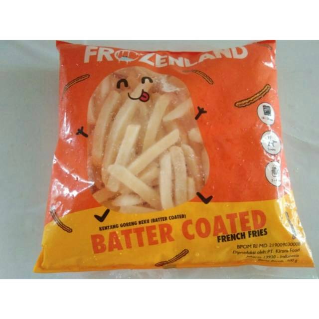 

Frozenland Batter Coated 500Gram Kentang Keju Frozenfood