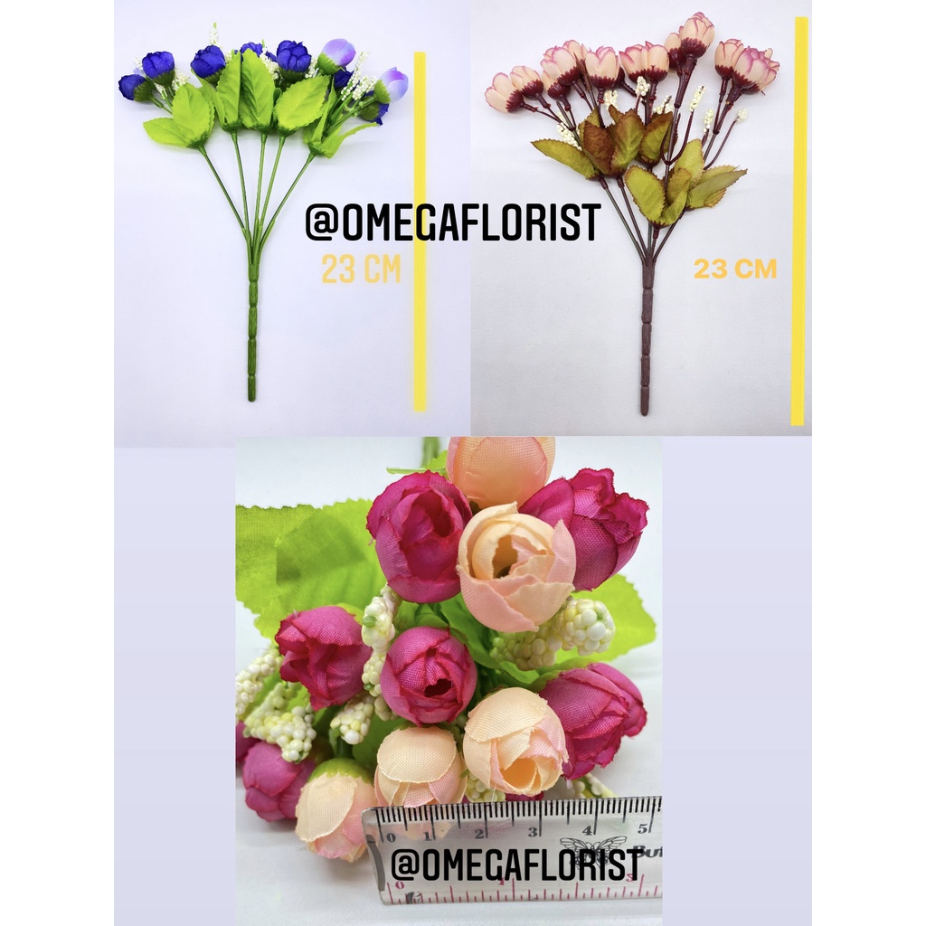 Bunga Kuncup Mini Artificial Bunga Artificial/Bunga Plastik/Bunga Dekorasi/Dekorasi Rumah/ Hiasan-1