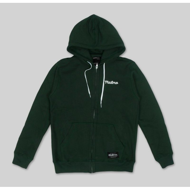 sweater resleting zeep hoodie logo mailmo besic varian warna green