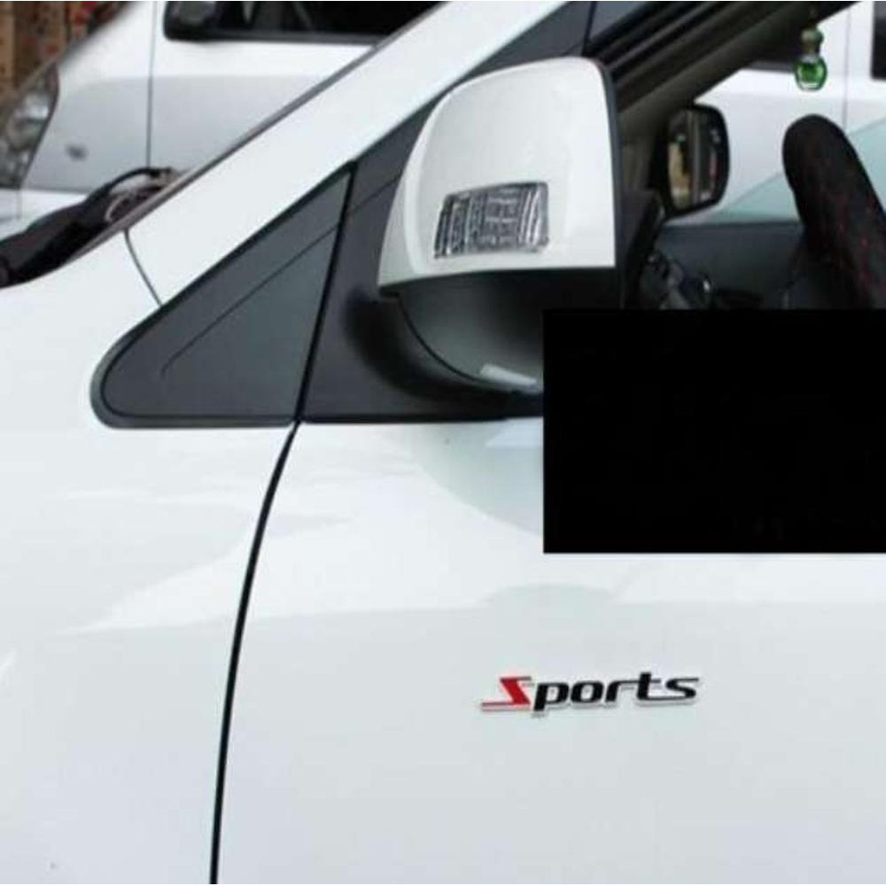 Stiker Mobil 3D Sports Metal Merah Hitam