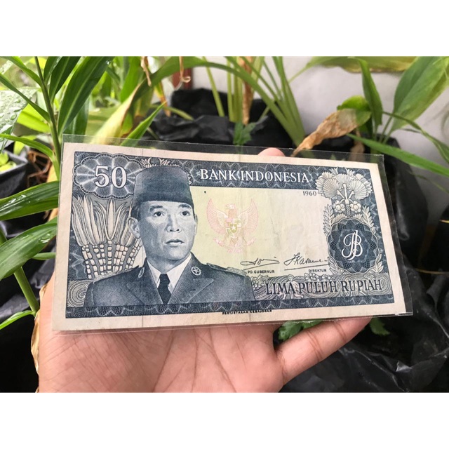 Uang Kuno 50 Rupiah Soekarno XF