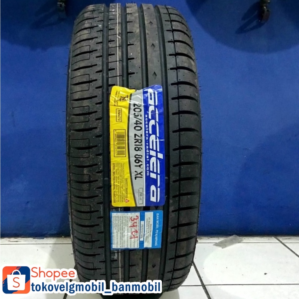 Ban mobil tubles tipis ceper Ukuran 205/40 R18 merek ACCELERA PHI-R 205 40 R18