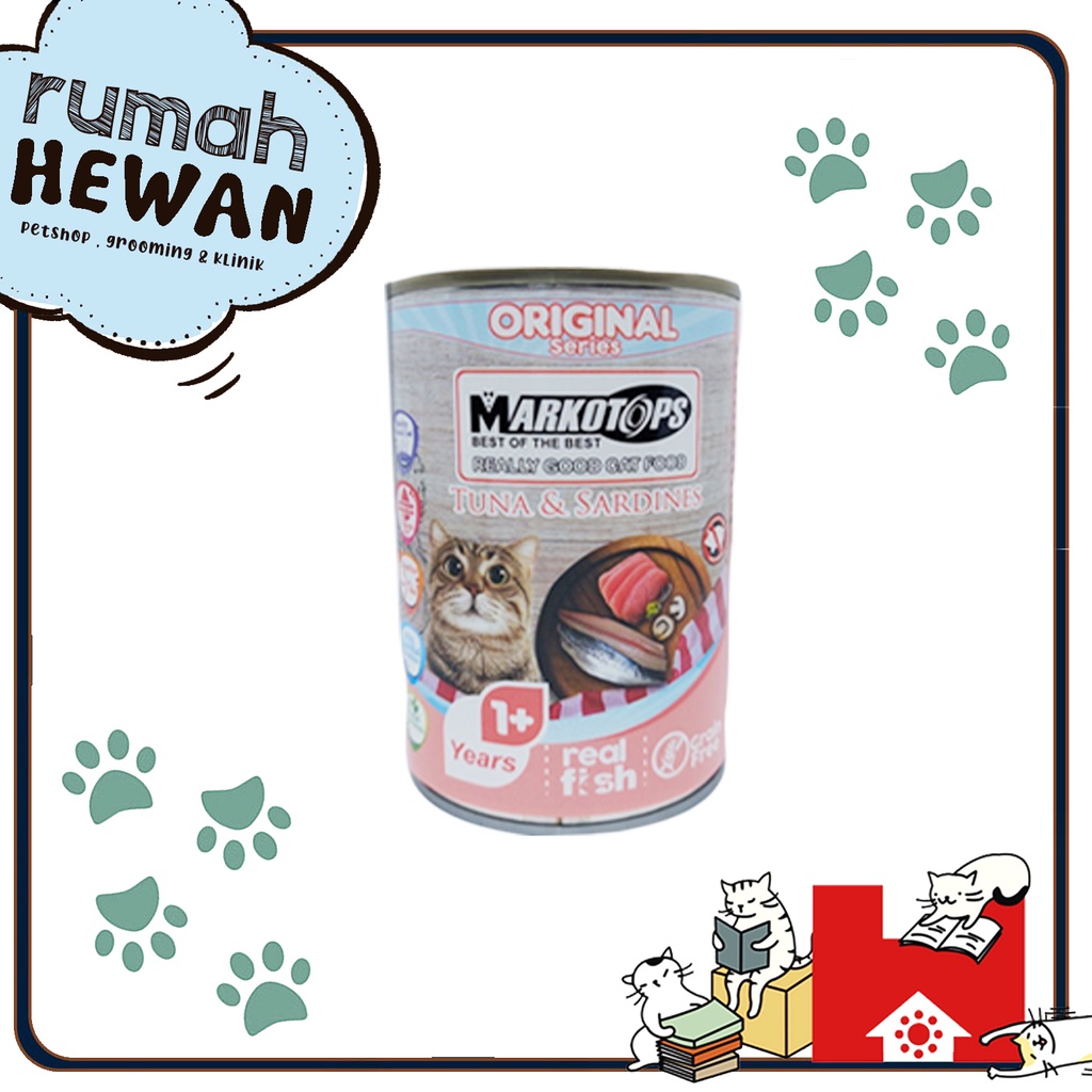 Markotops Kaleng 400gr / Makanan Kucing Wet Food Markotop Basah 400 gr