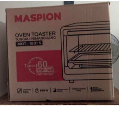 Maspion Oven Toaster 18 Liter MOT 1801 S Oven Panggang Listrik