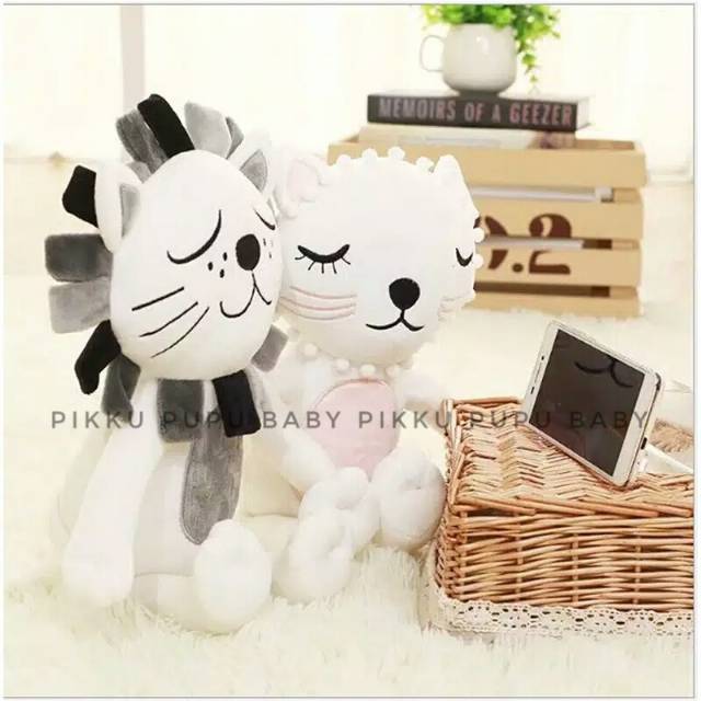 Boneka singa putih / boneka kucing putih | boneka putih