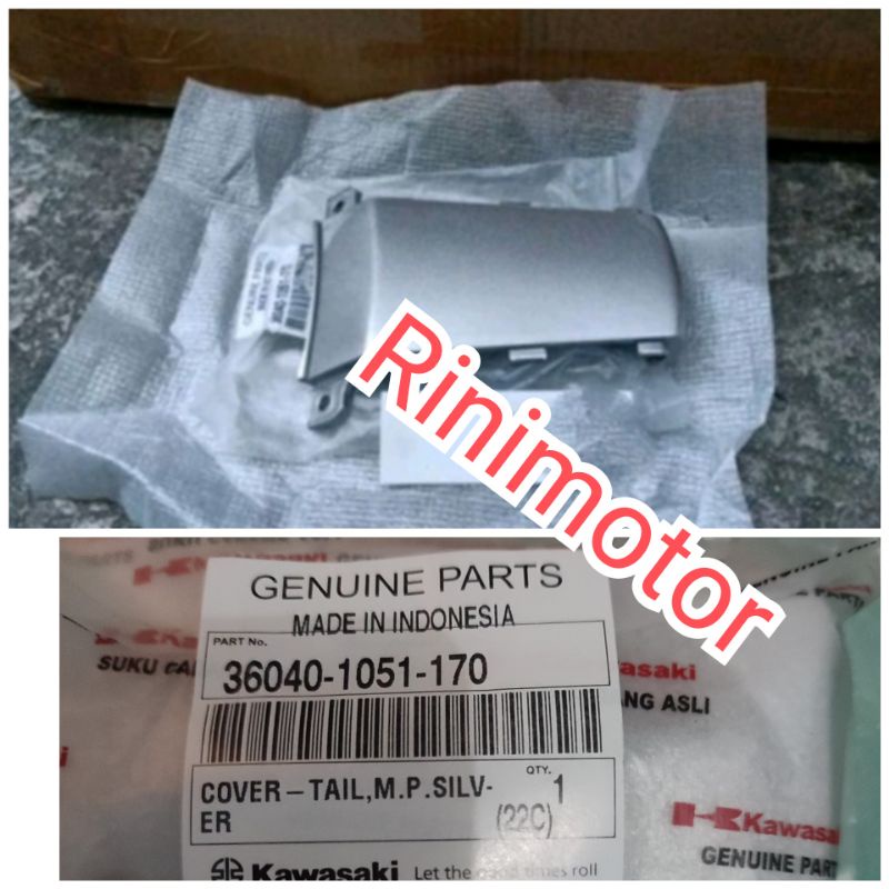 sambungan body bodi belakang ninja rr old silver original