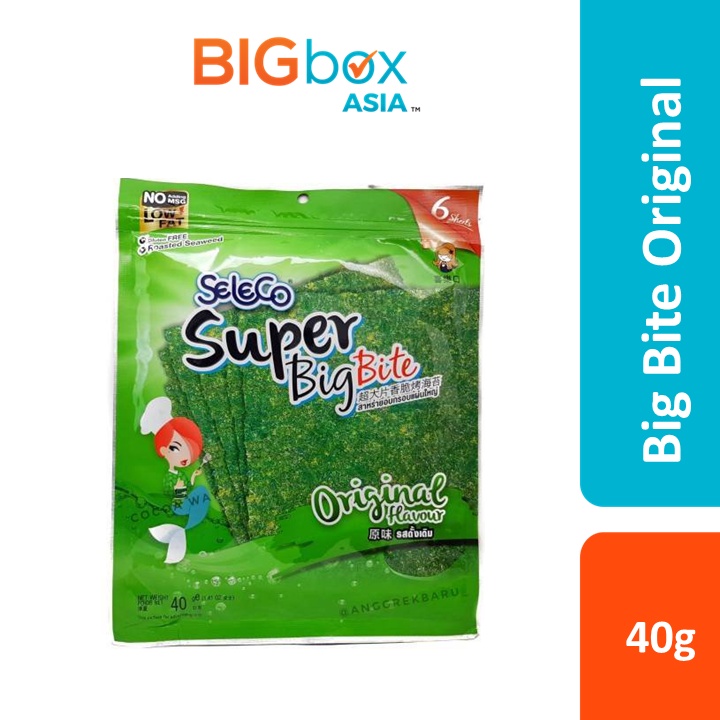 Seleco Nori Seaweed Rumput Laut Super Big Bite 40g - Original / Spicy