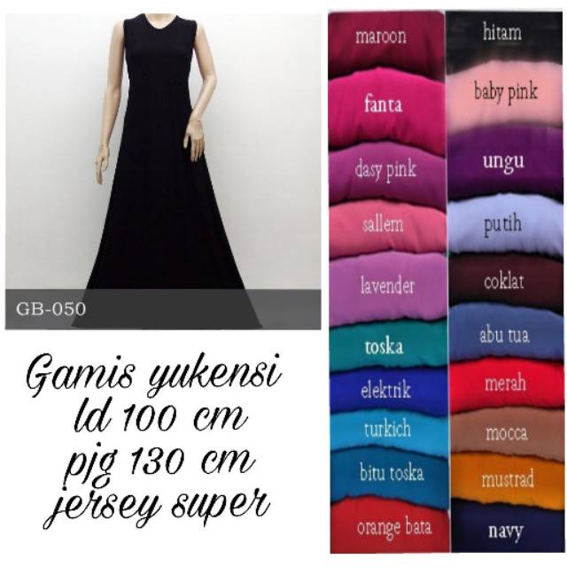 manset kutung /gamis yukensi jumbo /dress kutung /dress yukensi /inner yukensi