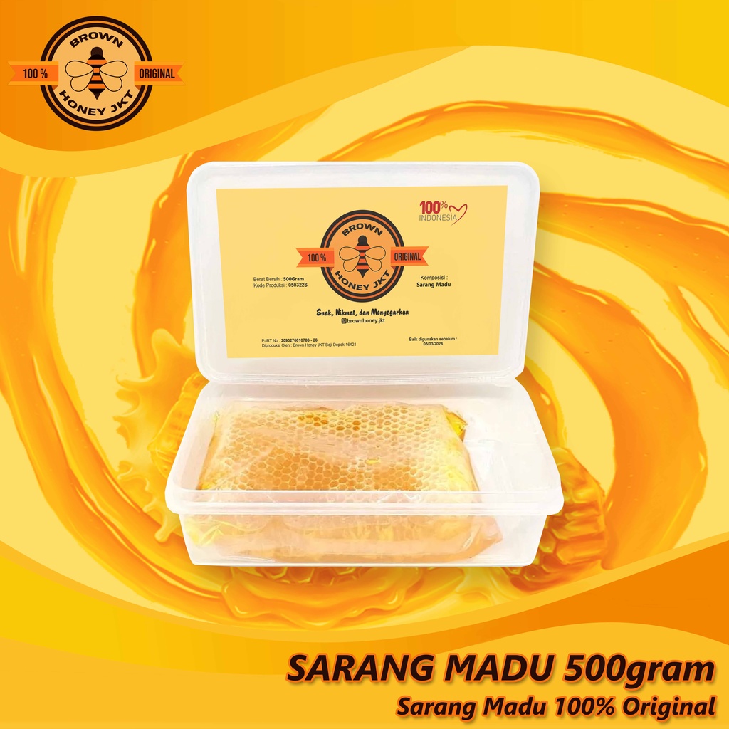 

Brown Honey Sarang Madu 500gram 100% ORIGINAL