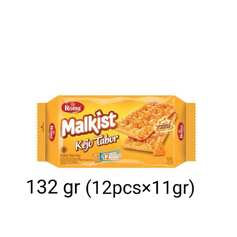 Roma Malkist Keju Tabur 132gr (12pcsx11gr)
