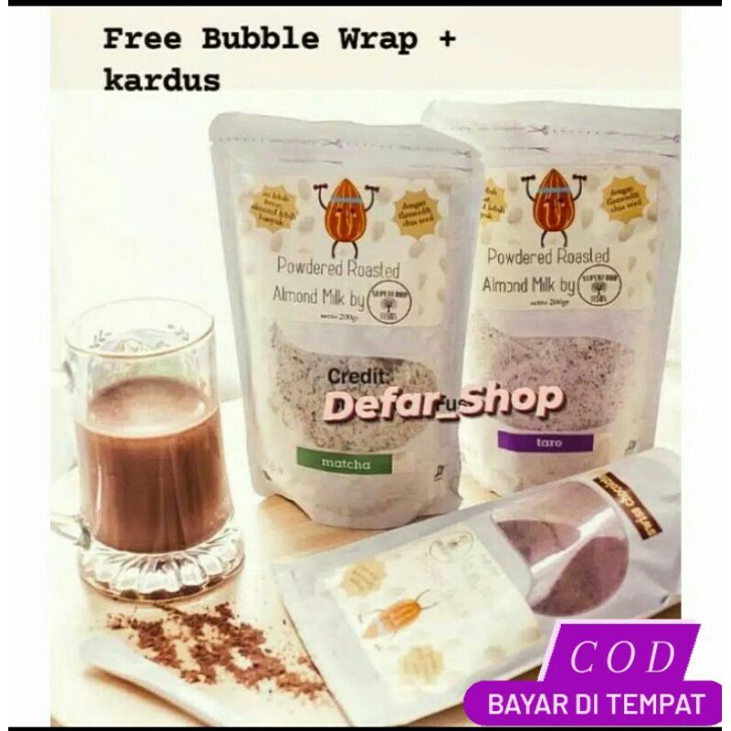 

SUSU ALMOND BUBUK 200GR DENGAN CHIA SEED & FLAXSEED/ALMOND MILK/SUSU DIET/ASI BOOSTER/DIET/SUSU IBU