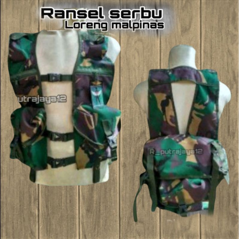 ransel serbu/tas ransel serbu loreng TNI/tas serbu army/tas serbu tni